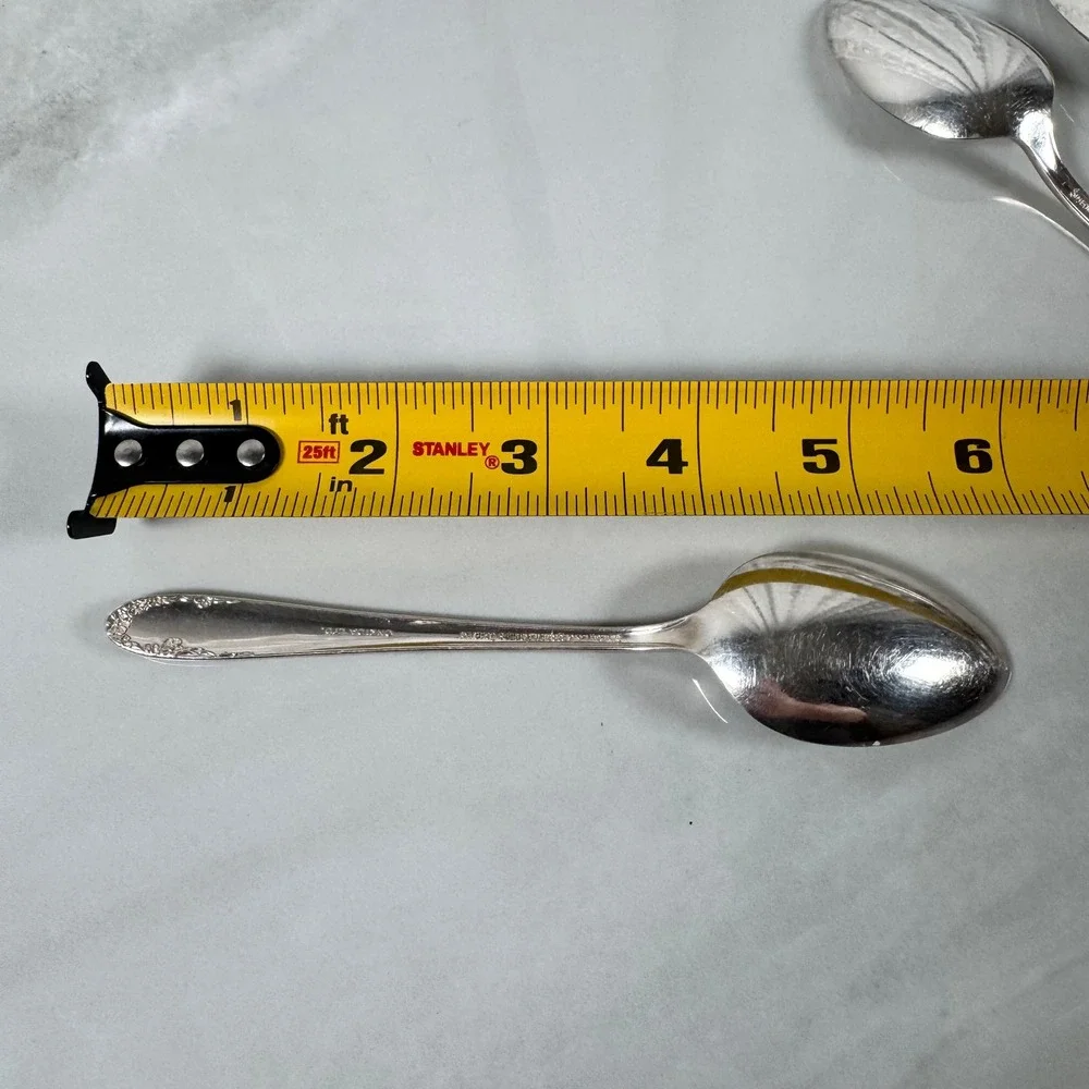 Set of 4 Oneida Simeon L & George H Rogers Silver Plated Teaspoons‎ Lot 4